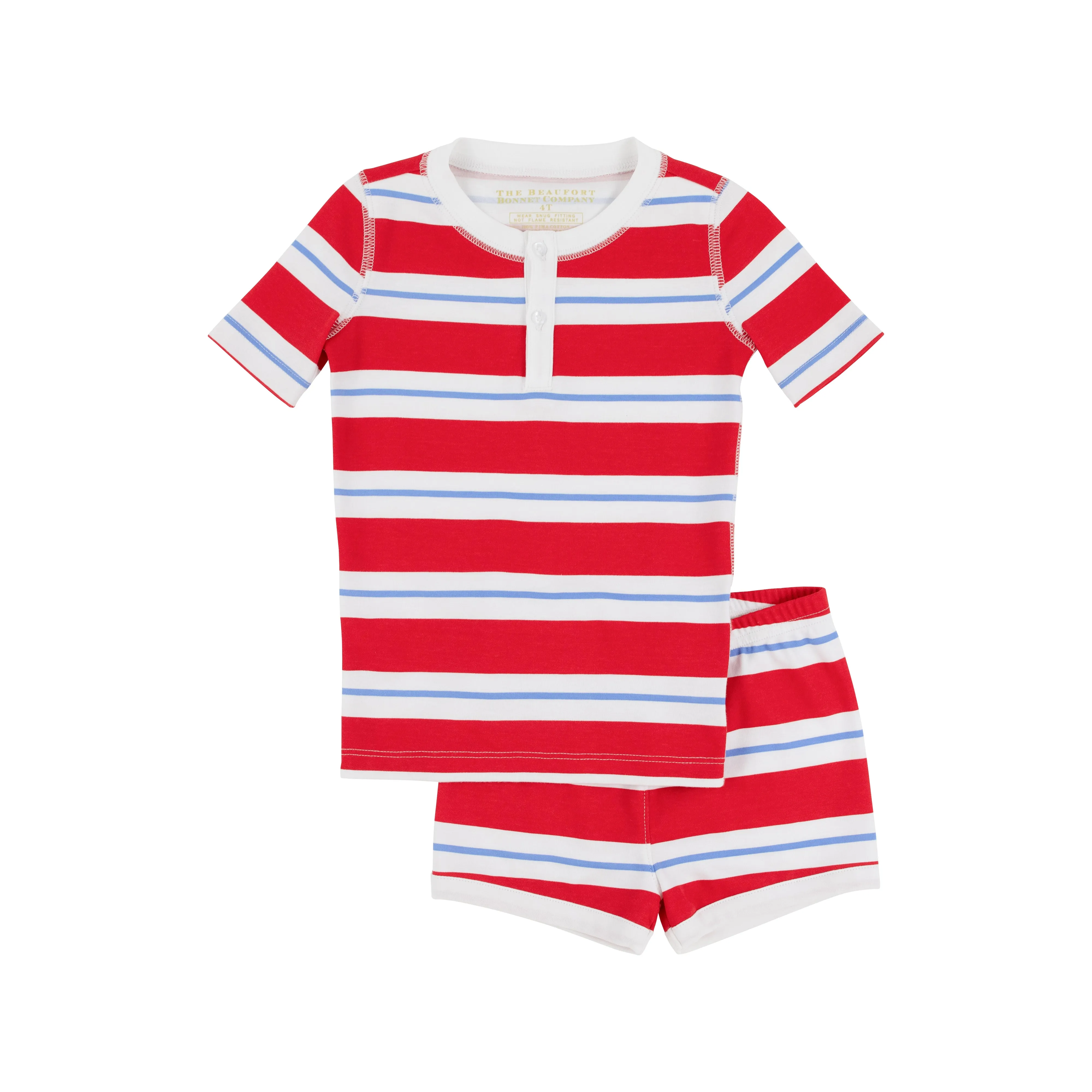 Sutton's Short Set (Unisex) - Richmond Red, Worth Avenue White, and Barbados Blue Rugby Stripe with Worth Avenue White
