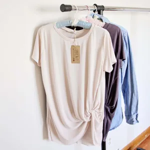 Sweet Knot Tee in Cream