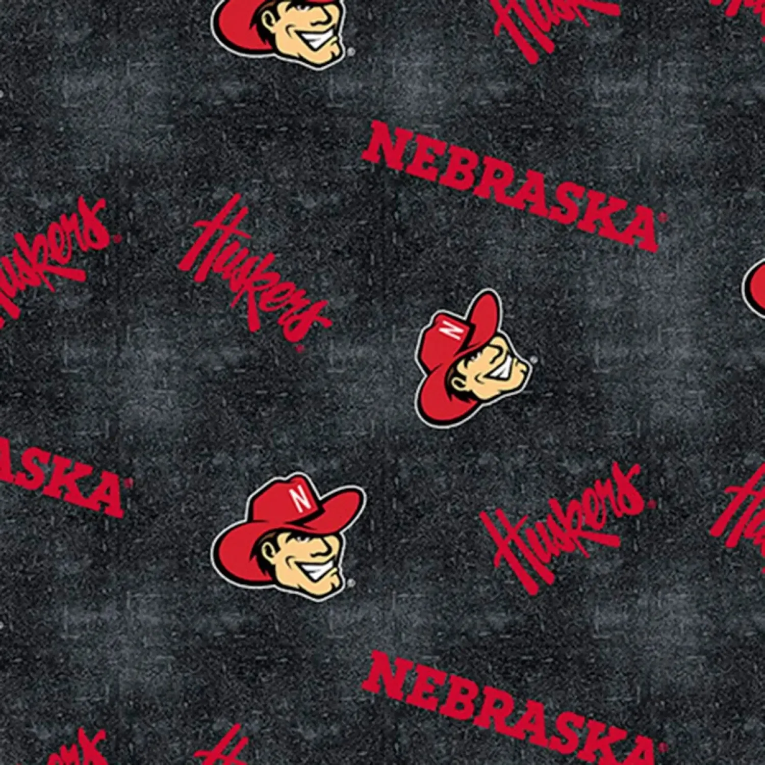 Sykel Enterprises - Nebraska Cornhuskers Tossed on Distressed FLANNEL by the yard 2860
