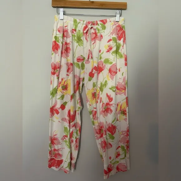 The Cat’s Pajamas Rosalita Floral Printed Pima Knit Capri Set
