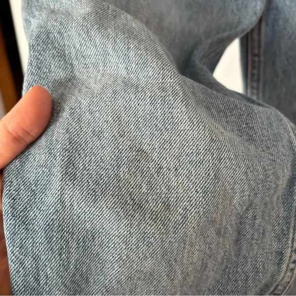 The Denim Forum Women's 25 The BF High Rise Loose 28L Button Fly Denim Jeans