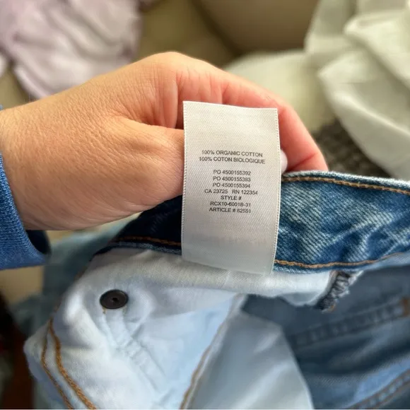 The Denim Forum Women's 25 The BF High Rise Loose 28L Button Fly Denim Jeans