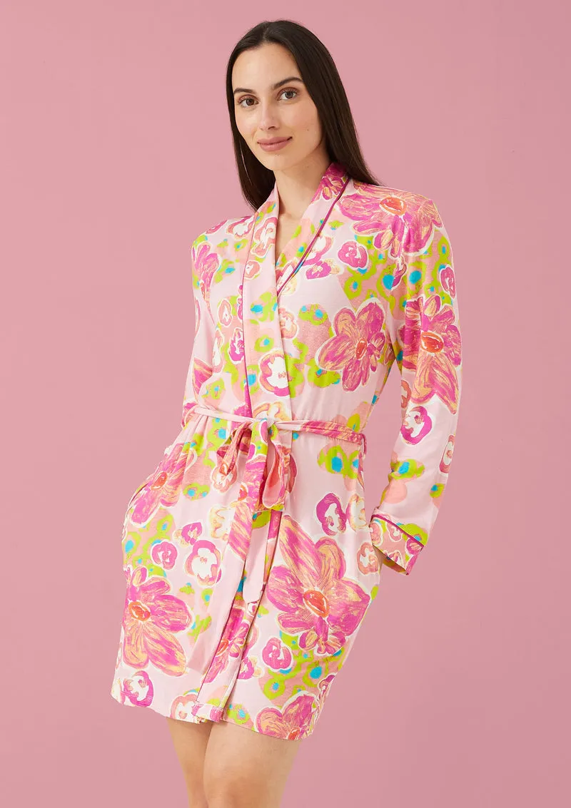 The Joey Robe in Pink Floral by Alivia