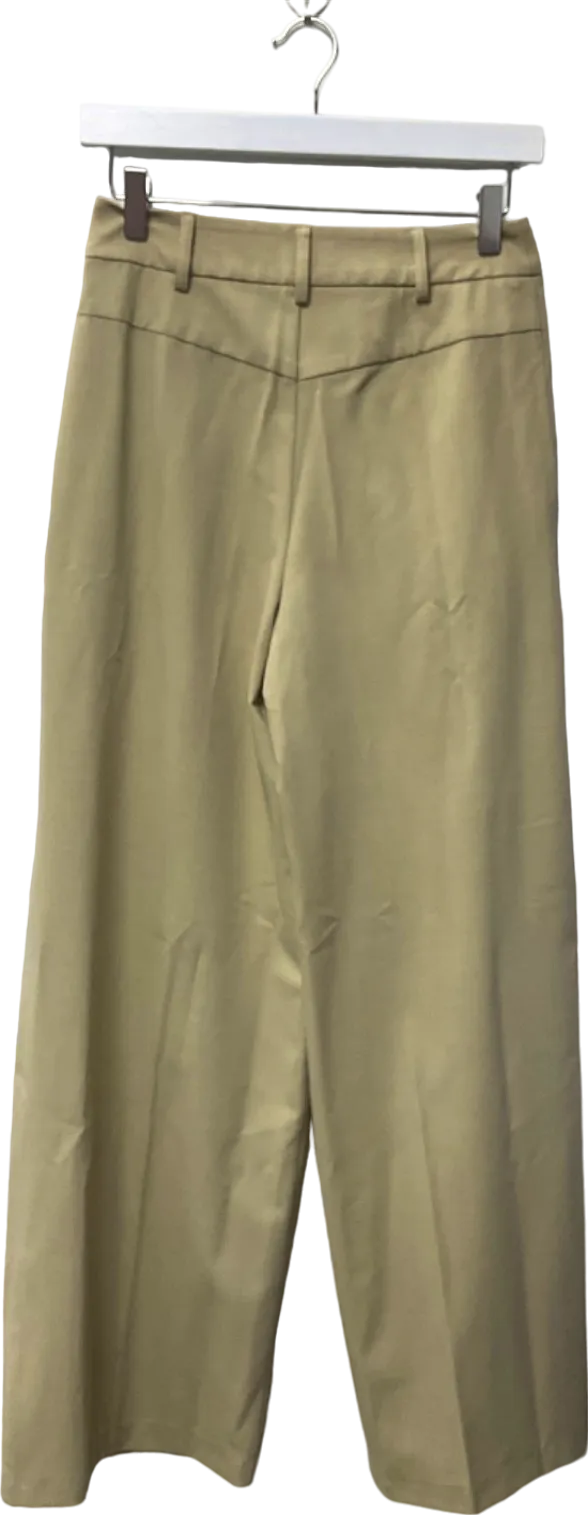 Topshop Khaki Wide Leg Trousers UK 6