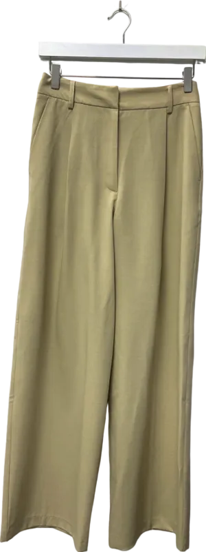 Topshop Khaki Wide Leg Trousers UK 6