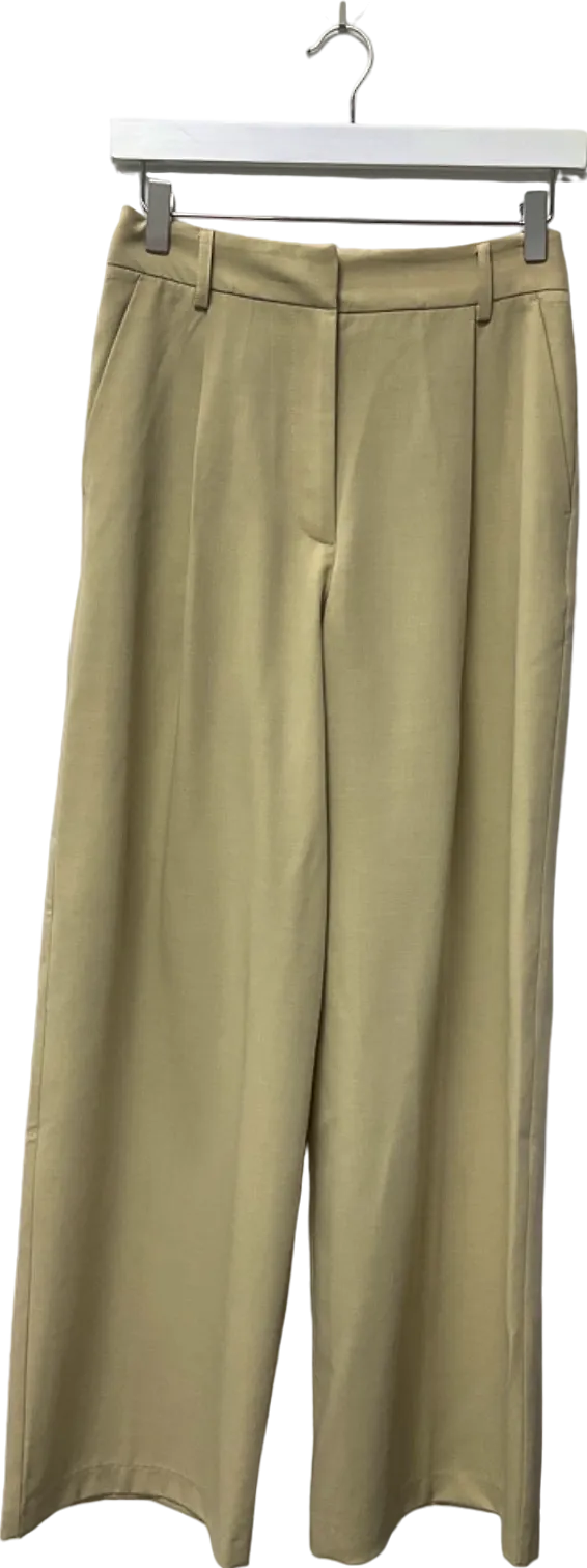 Topshop Khaki Wide Leg Trousers UK 6