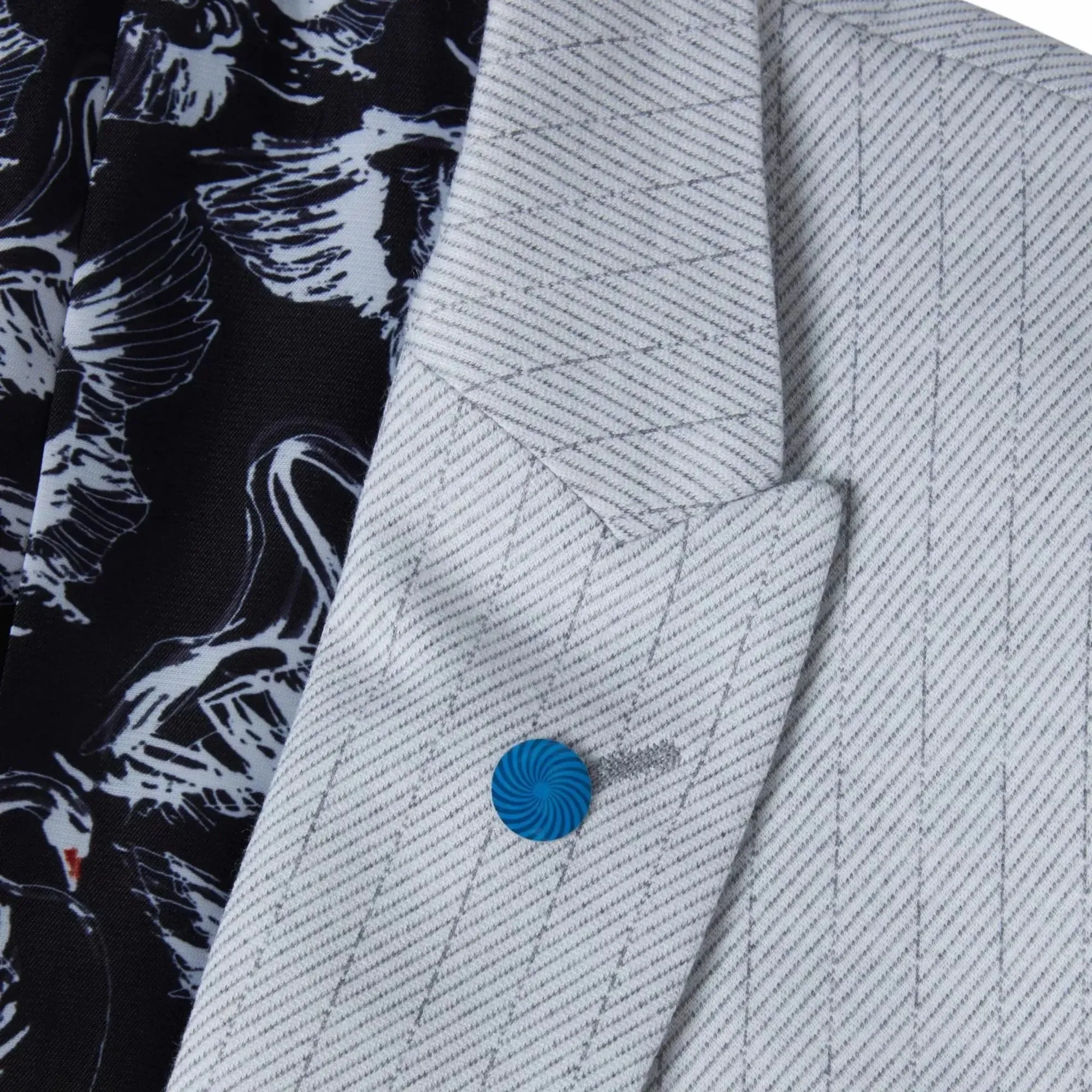 Tyler Pinstripe Suit Jacket - Light Grey