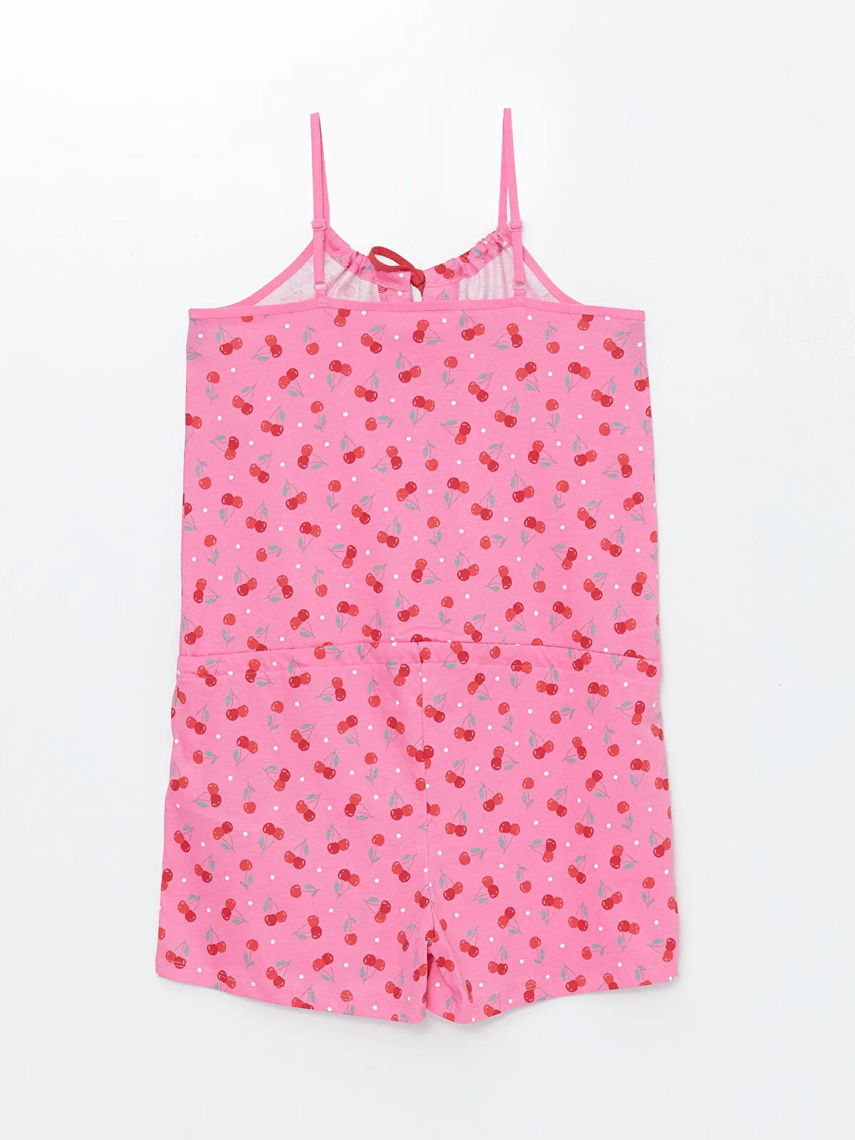 U-Neck Printed Strap Women Shorts Jumpsuit Pajamas