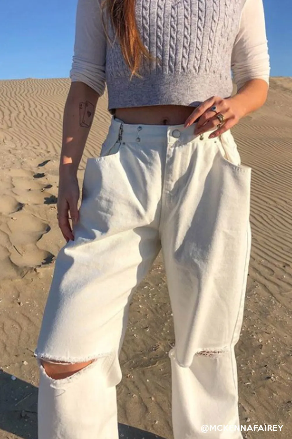 Vera Slash Cutout Jeans