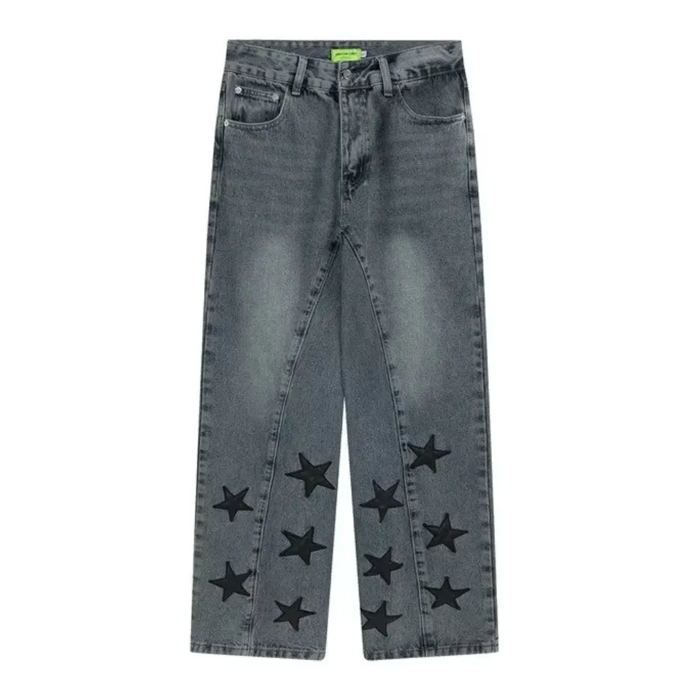 Vintage Loose Star Graphic Jeans