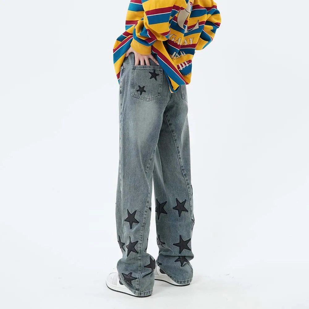 Vintage Loose Star Graphic Jeans