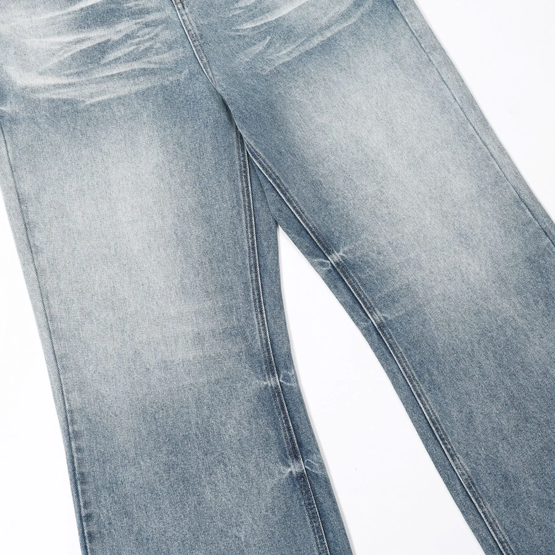 Washed Wrinkles Baggy Jeans