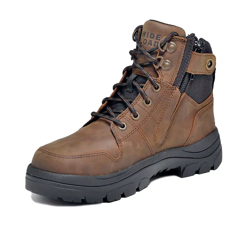 Wide Load 590CZN Casual Crazy 6 Inch Soft Toe Zip Boot