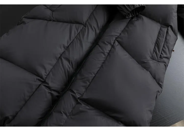 Winter Style Windproof Mid Length Cotton Coat Parka