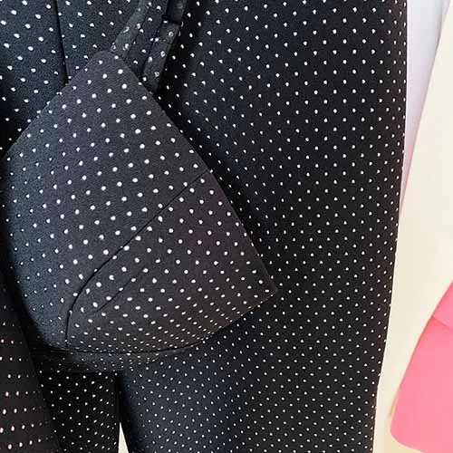 Women Black Bling Bling Bra  Blazer   Flare Trousers 3 Pieces Suit