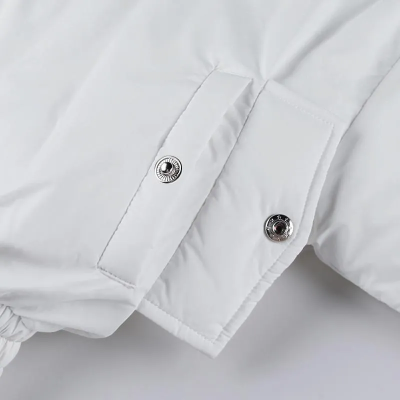 Women Cotton Zipper Short Coats