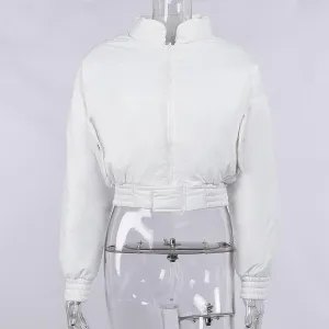 Women Cotton Zipper Short Coats
