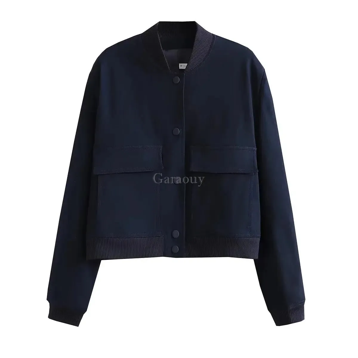 Women Large Pocket Pilot Jacket Female Loose Single Breasted Coats