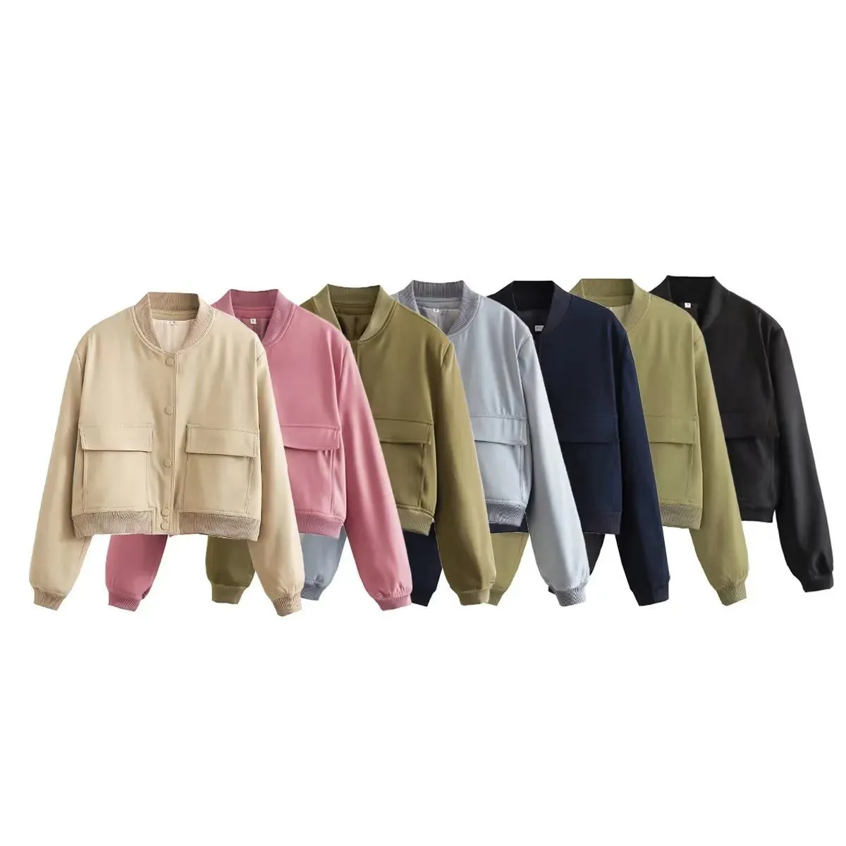 Women Large Pocket Pilot Jacket Female Loose Single Breasted Coats