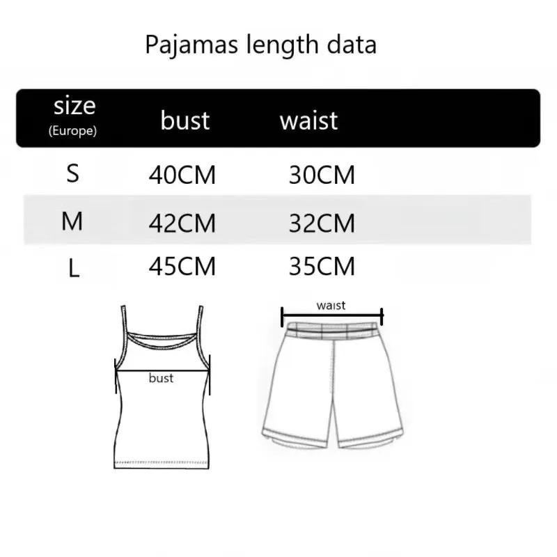 Women Pajamas Sleepwear Pajama Set Nightgowns Camisole And Shorts S M L Khaki Cartoon Printing Summer Casual Soft Comfortabl