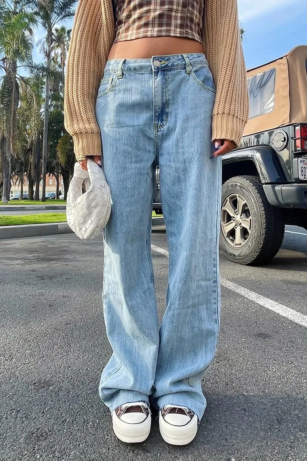Women's 1990s Inspired Straight Leg Loose Fitting Jeans