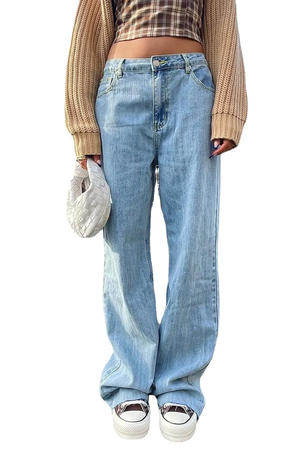 Women's 1990s Inspired Straight Leg Loose Fitting Jeans
