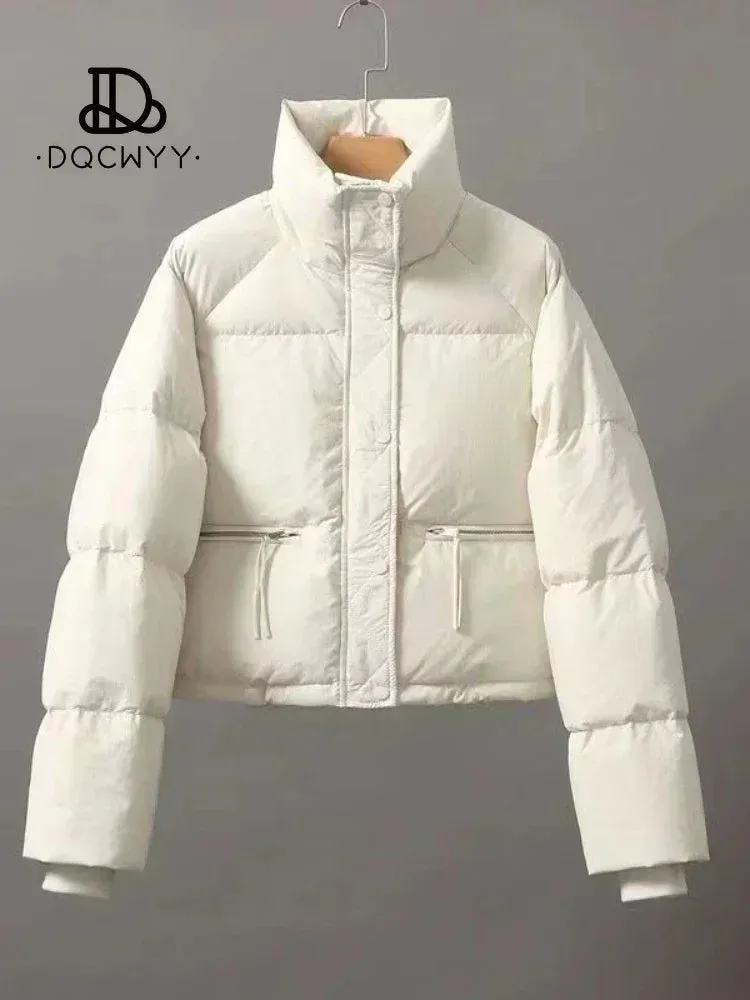 Women's Short Cotton-Padded Coat New Fashion Stand Collar Thick Winter Jacket