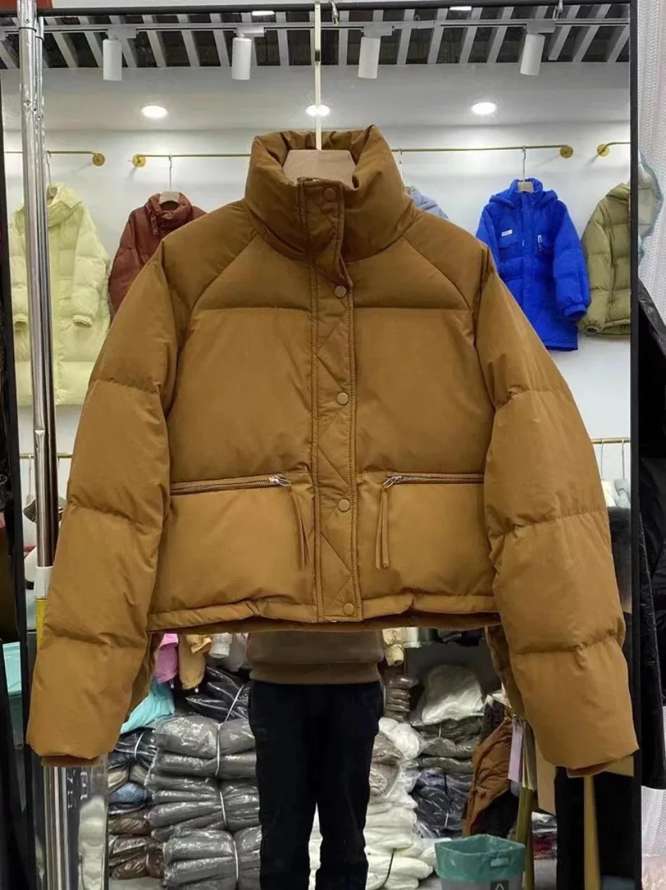 Women's Short Cotton-Padded Coat New Fashion Stand Collar Thick Winter Jacket