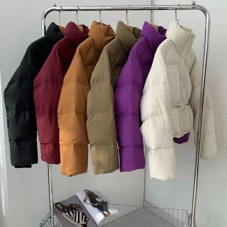 Women's Short Cotton-Padded Coat New Fashion Stand Collar Thick Winter Jacket