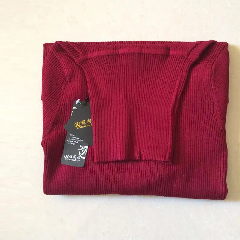 women's slim medium-long turtleneck sweater thickening sweater knitting sweater pattern