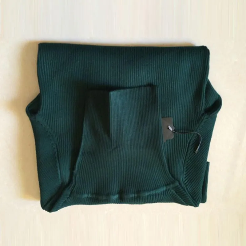 women's slim medium-long turtleneck sweater thickening sweater knitting sweater pattern