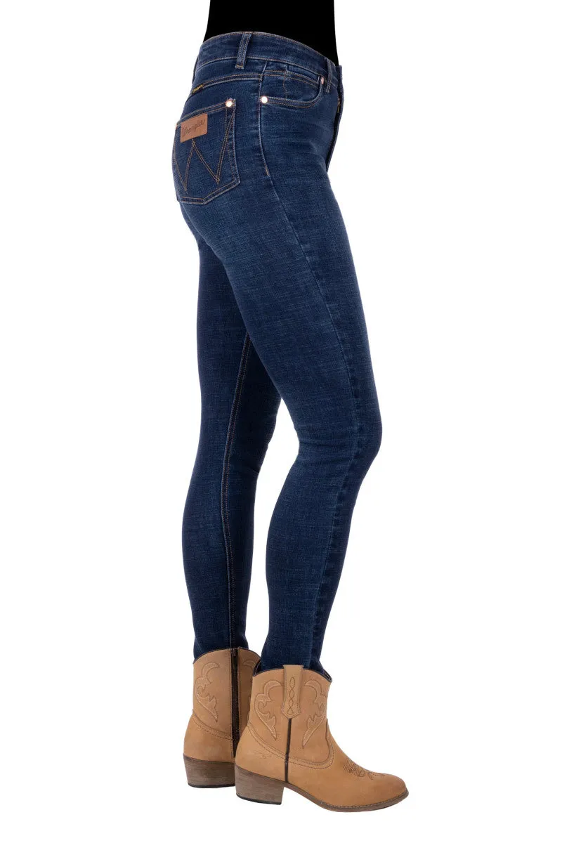 WRANGLER WOMENS SIERRA SKINNY JEAN OLD INDIGO