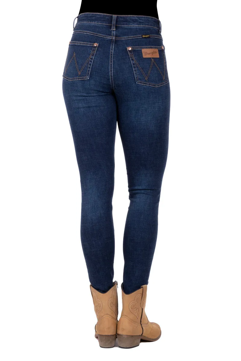 WRANGLER WOMENS SIERRA SKINNY JEAN OLD INDIGO