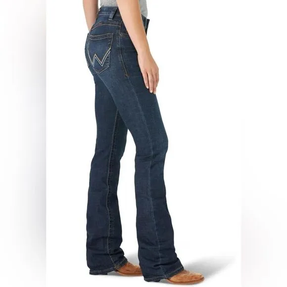 Wrangler Women's Willow Mid Rise Boot Cut Ultimate Riding Jeans NEW