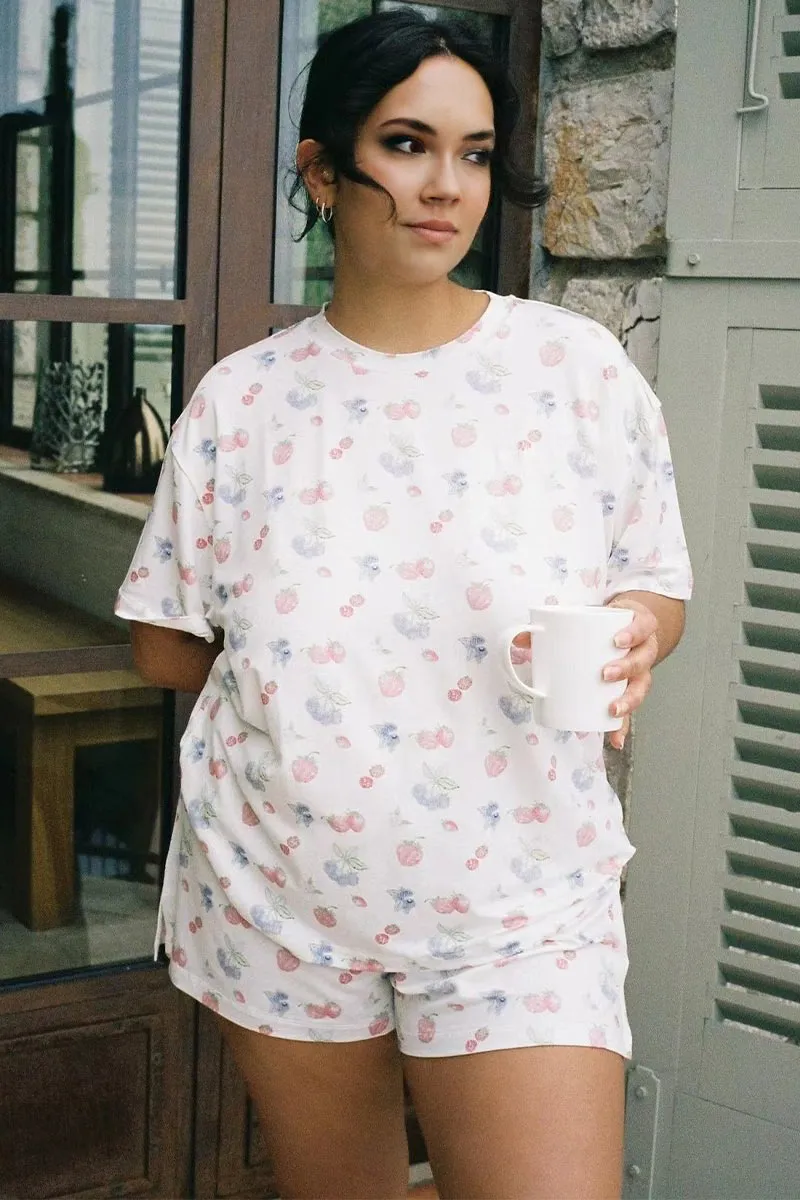 XK0371 Tee and Shorts Pajamas Set