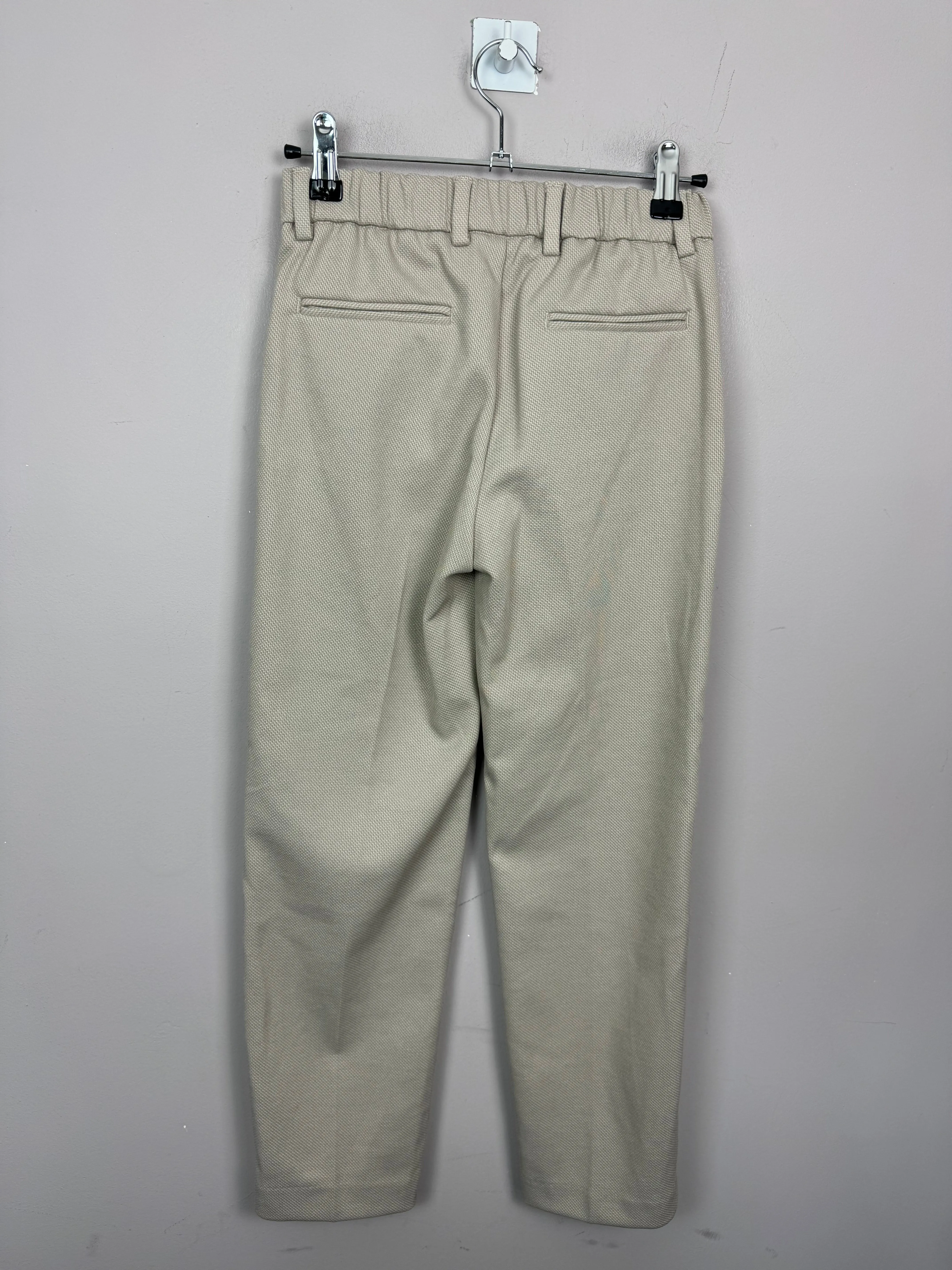 Zara Cream Texture Formal Trousers 9y new