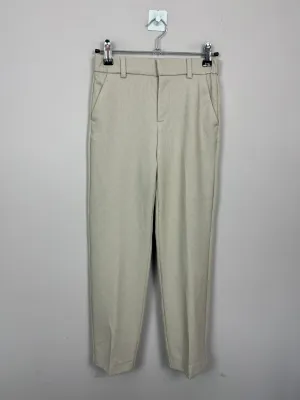 Zara Cream Texture Formal Trousers 9y new