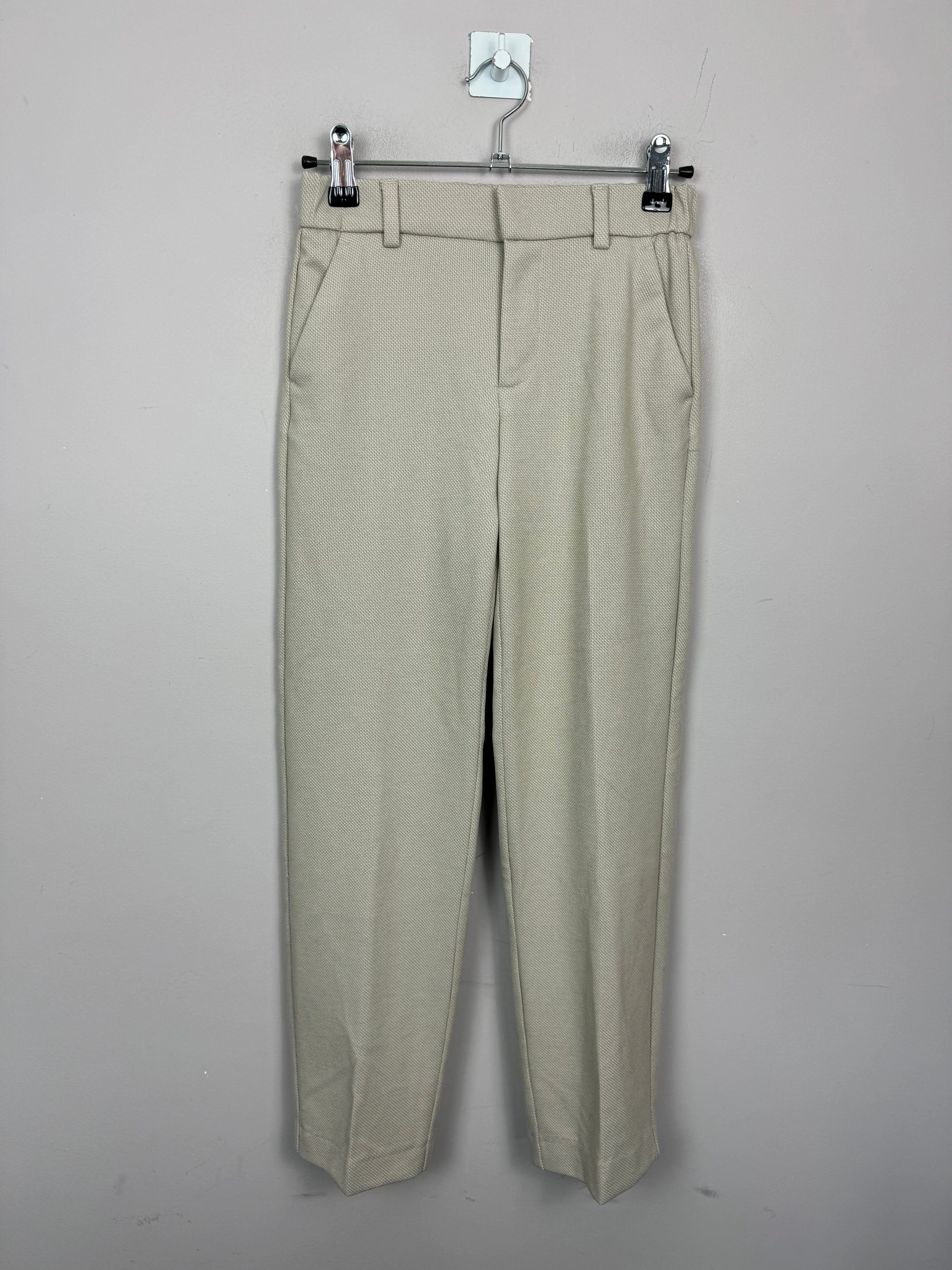 Zara Cream Texture Formal Trousers 9y new