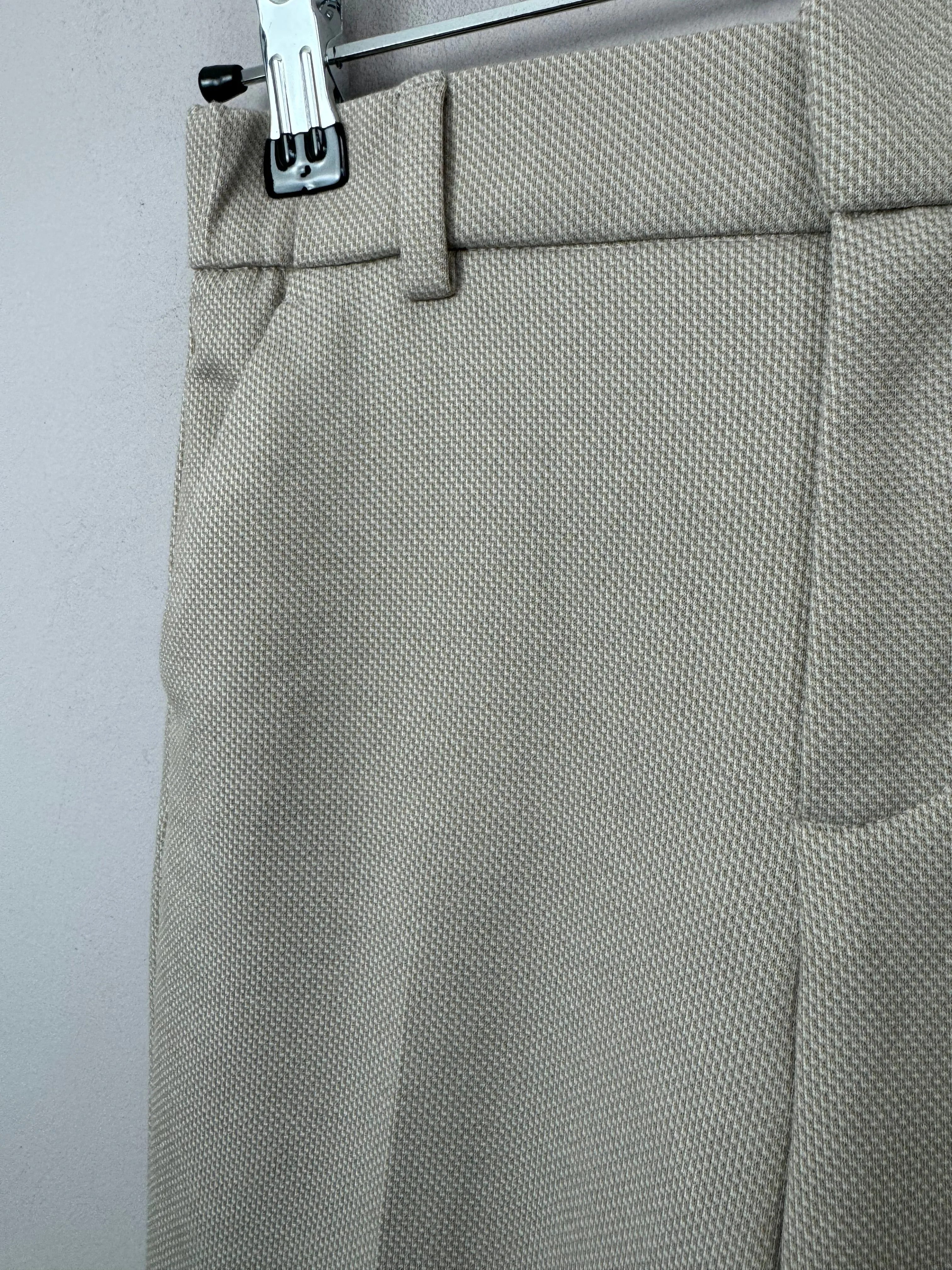 Zara Cream Texture Formal Trousers 9y new